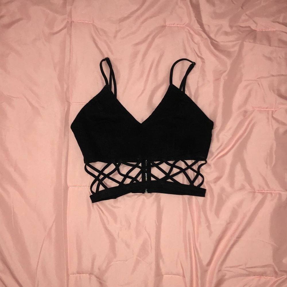 REHAB Denim Crop Top